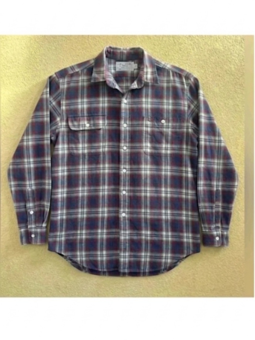 Vintage Polo Ralph Lauren “Authentic Dungarees" Plaid Shirt Size Large EUC! - Picture 2 of 6